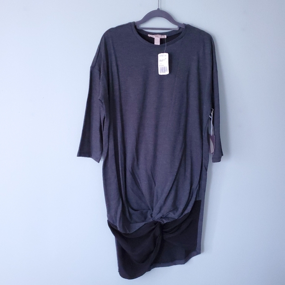 Twisted-Front Sweatshirt Dress - Picture 2 of 6